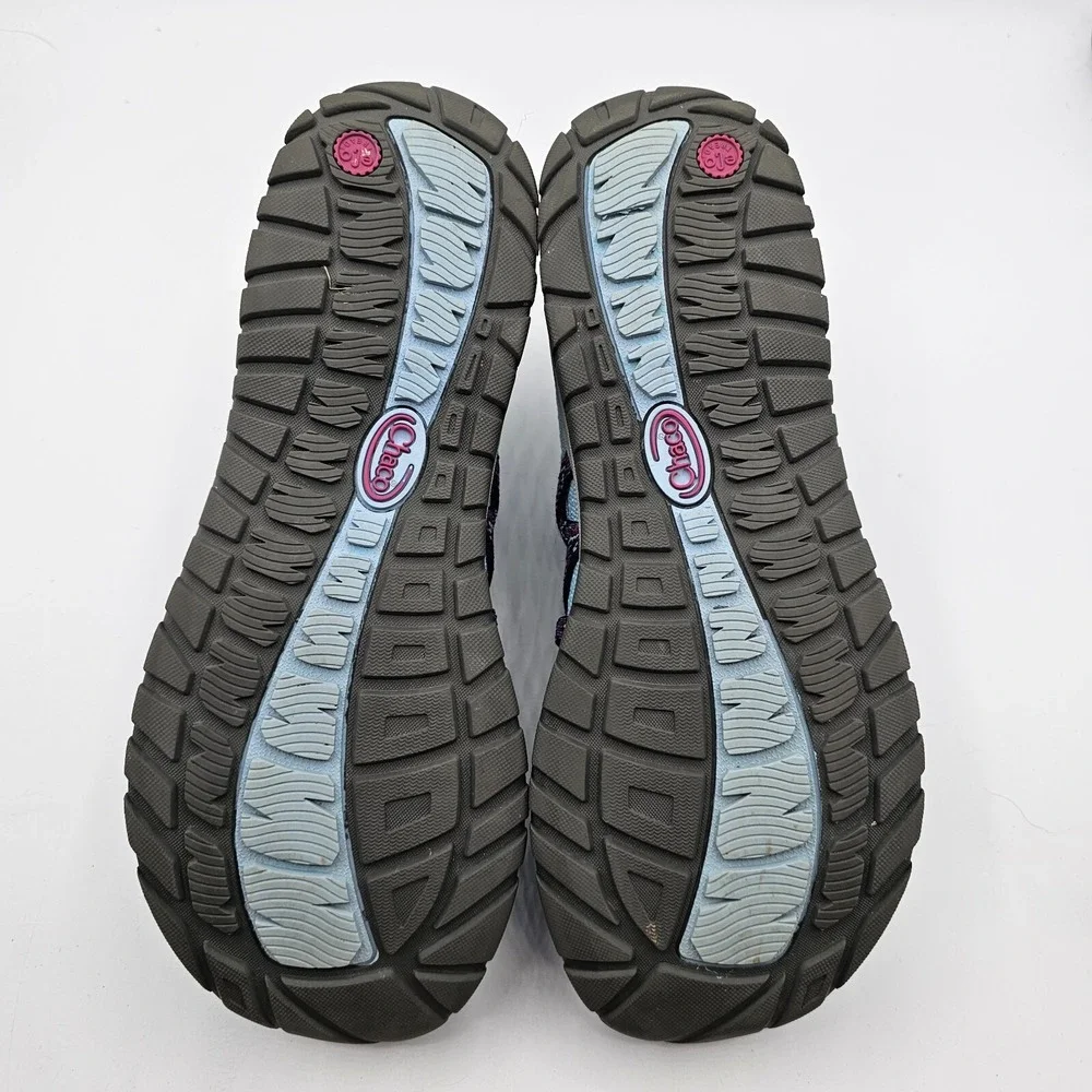 Chaco Outcross Hiking Water Shoes Youth Size‎ 5 Blue Mesh Bungee Laces